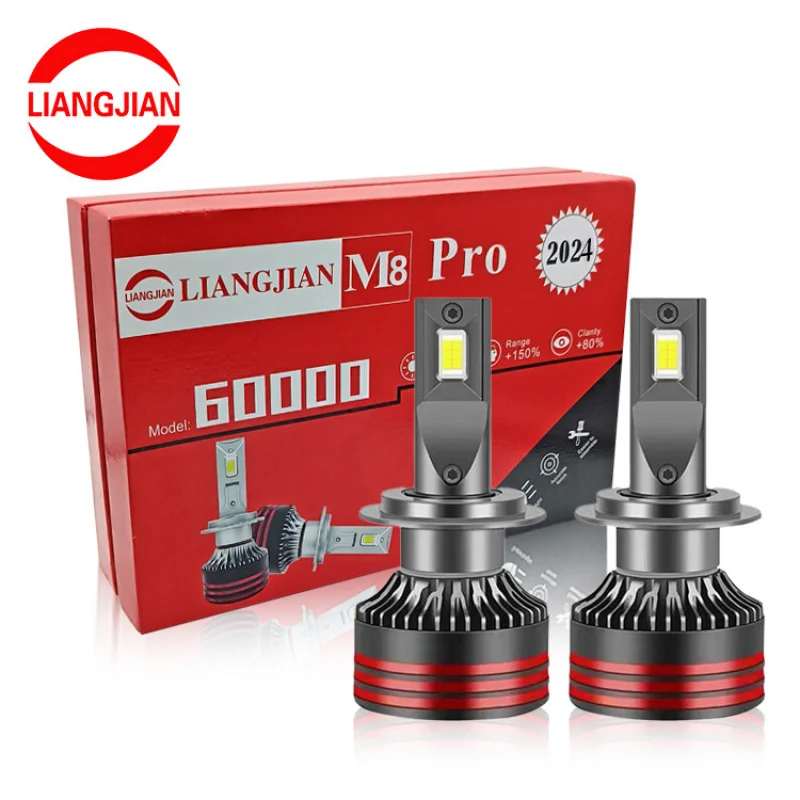 Cross-border supplyM8proHigh-Power Hot Modelsh7Headlight Universal Car Modification Super Bright Bulb Factory WholesaleH4