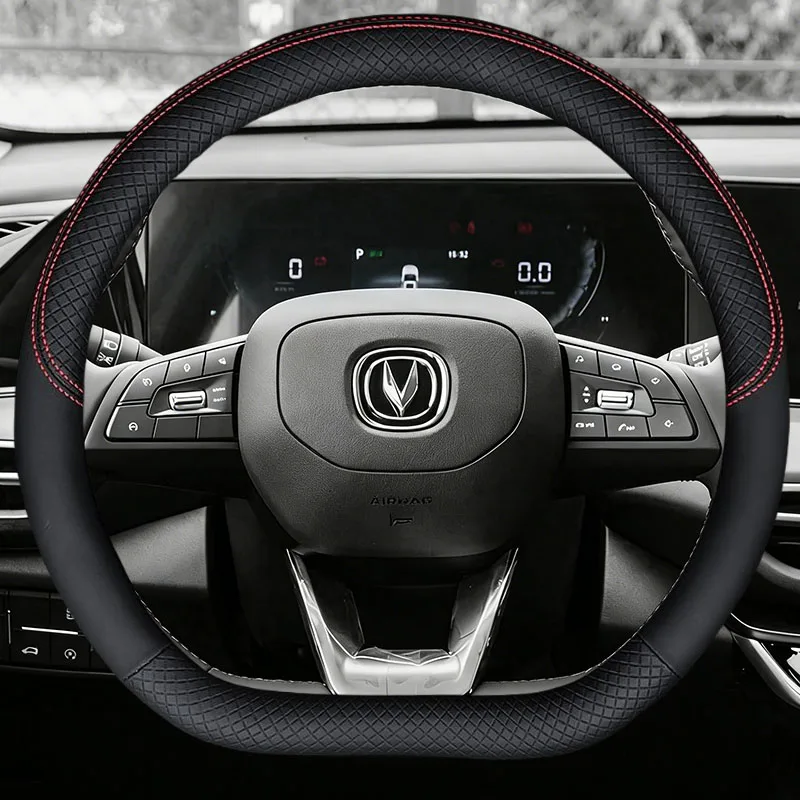 Car steering wheel cover suitable For CHANGAN Eado CS35 CS55 CS75 Plus UNI-T 2023 2024 Leather Breathe Car Interior Accessories
