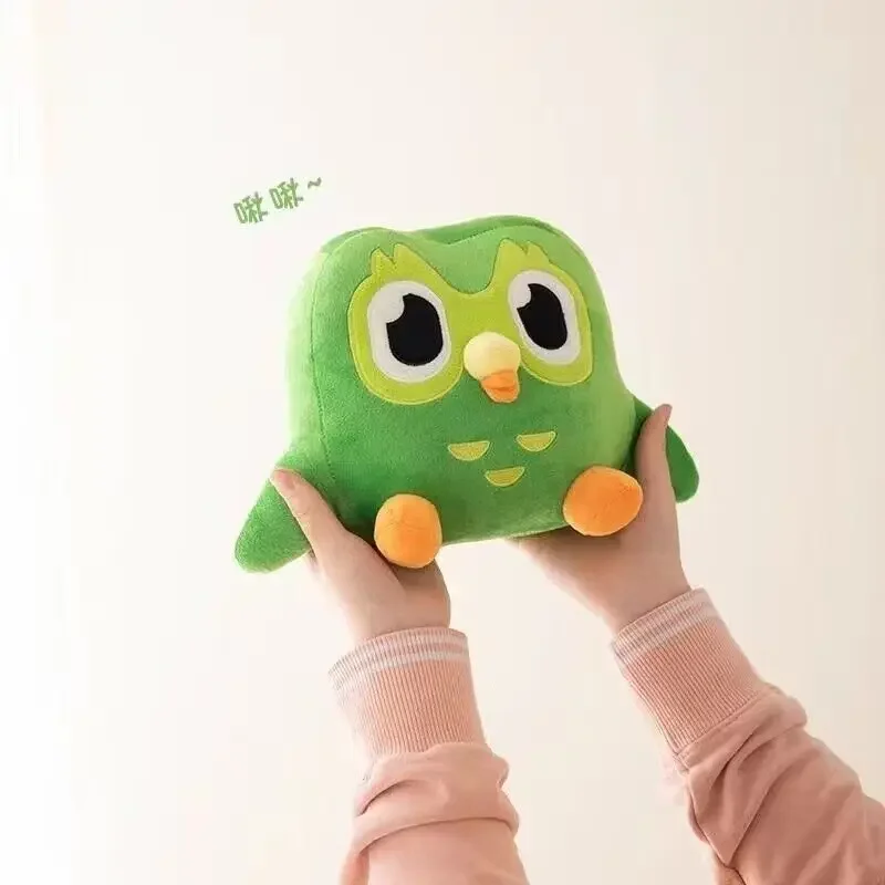 25cm Green Duolingo Owl Plush Toy Hot Sale Cartoon Anime Owl Doll Soft Stuffed Animal Toy Birthday Gift Home Decro