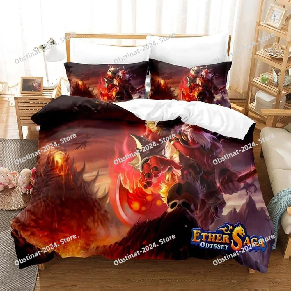 

New Game Ether Saga Odyssey Bedding Set Printed Bed Set Duvet Cover Sheet Pillowcase Bed Soft Quilt Cover Full Queen King Size