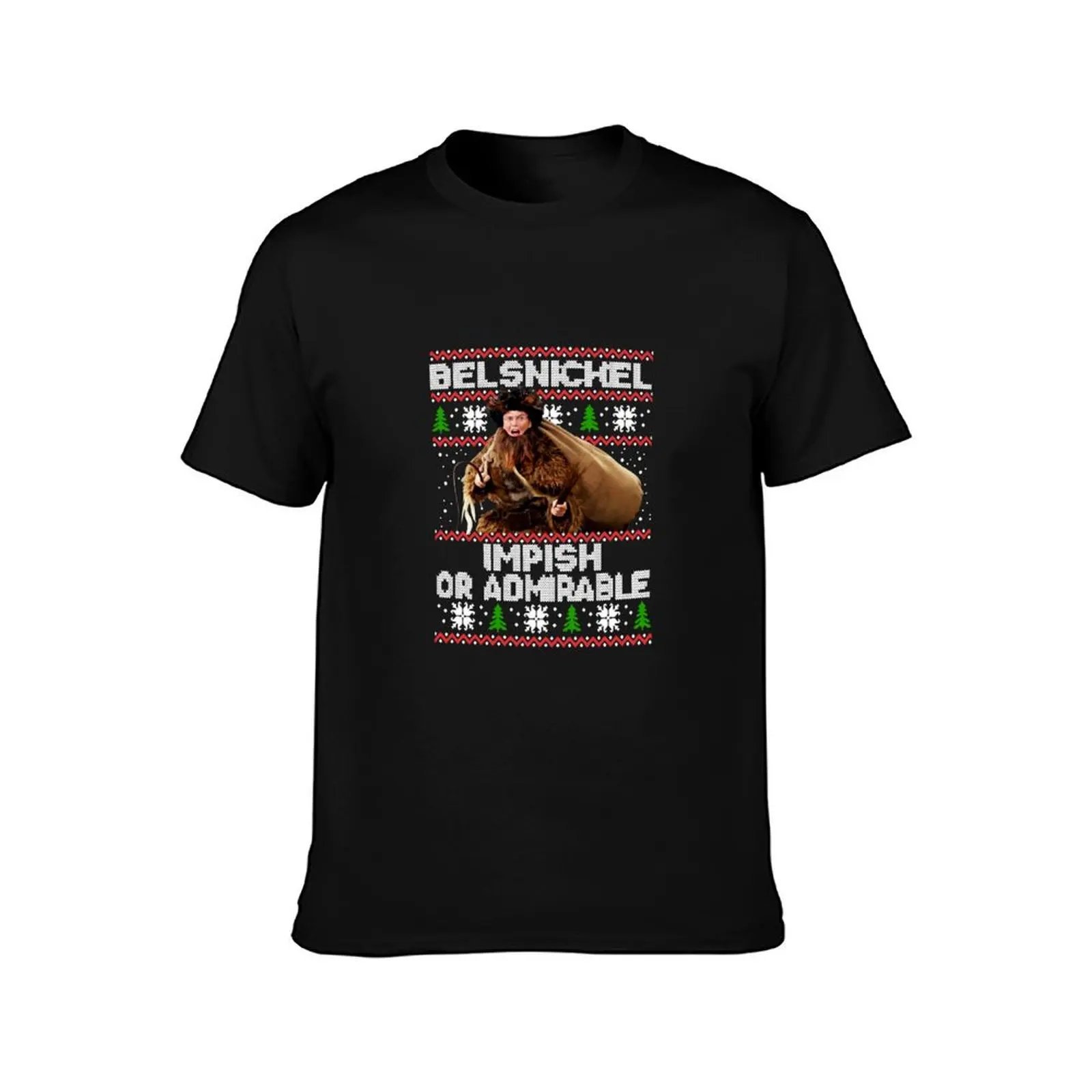 Belsnickel Impish Or Admirable Ugly Christmas T-Shirt Casual Holiday Short Sleeve Tee T-Shirt