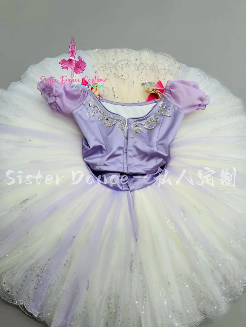 2024 New purple split fairy doll variation tutu professional private custom children's women's competition dress