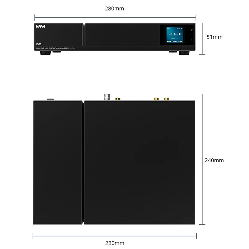 Décodeur SMSL VMV D3 avancé R-2R Audio numérique DAC SM5847 prise en charge native DSD512 SMSL D3 avec télécommande