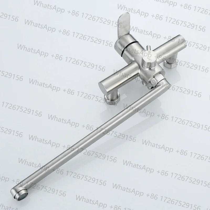New Shower Faucets Classic Bathtub Faucet Single Holder Long Nose 304 Stainless Steel Bathroom Faucet Bath Mixer Tap