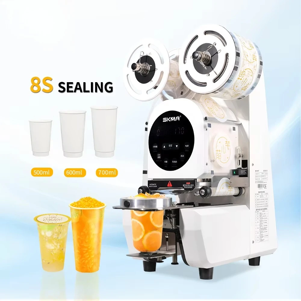 

Factory stainless steel electric automatic high-efficiency cup sealing machine, suitable for PP, PET, paper, film cups