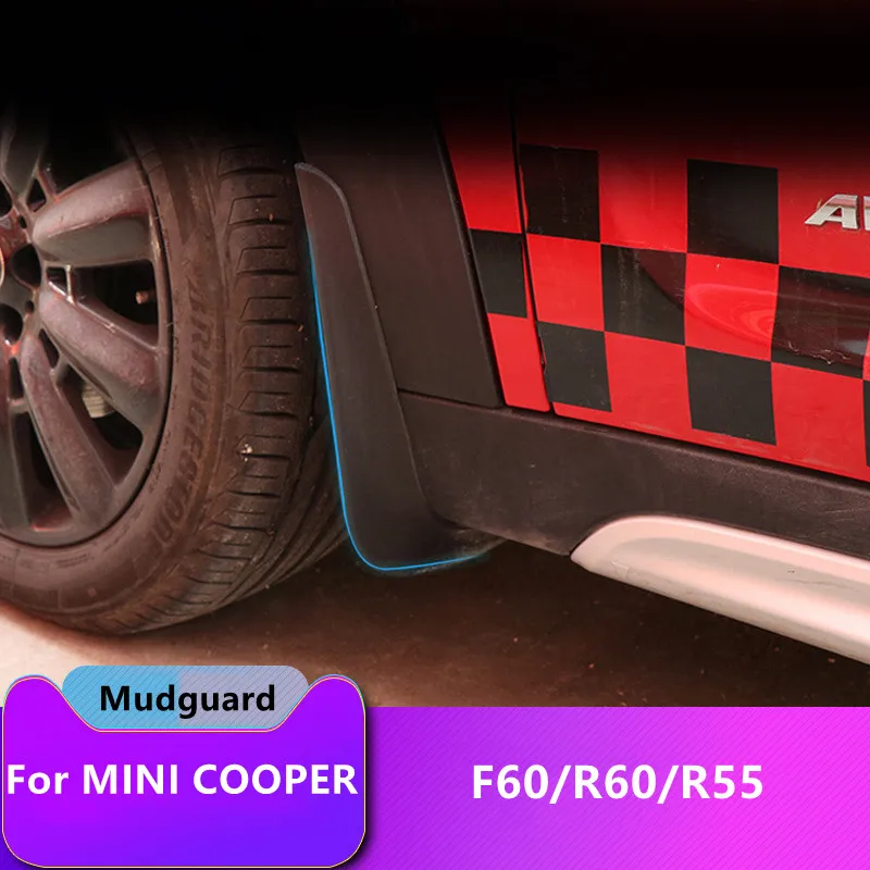 

For Mini Cooper F55 F56 F60 R55 R60 Countryman Accessories Car Black Front Rear Mudguards Fender Guard Splash Guards Protection