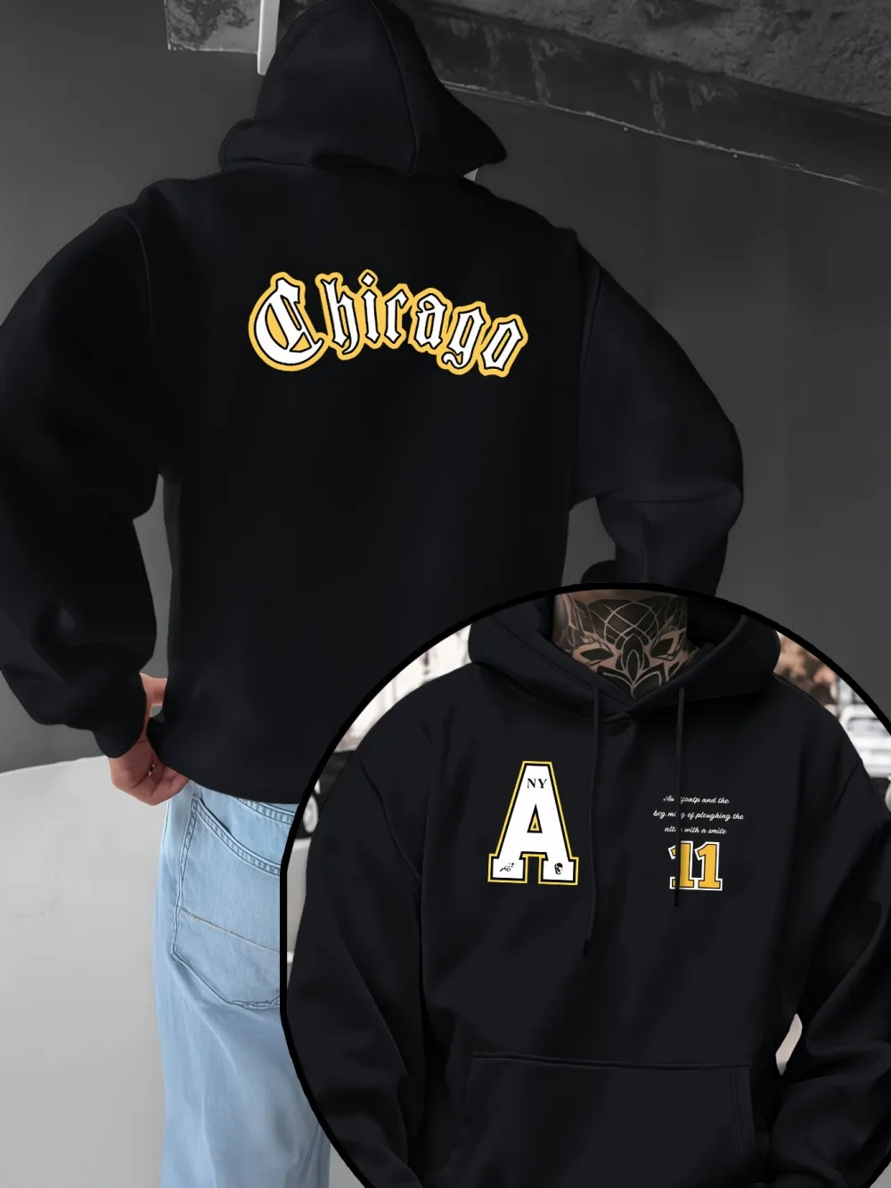 Europäisches und amerikanisches Herren-Sweatshirt mit modischem Herbst-Buchstabendruck, bequem, weich, mit Kapuze, Outdoor-Straßenoberteil