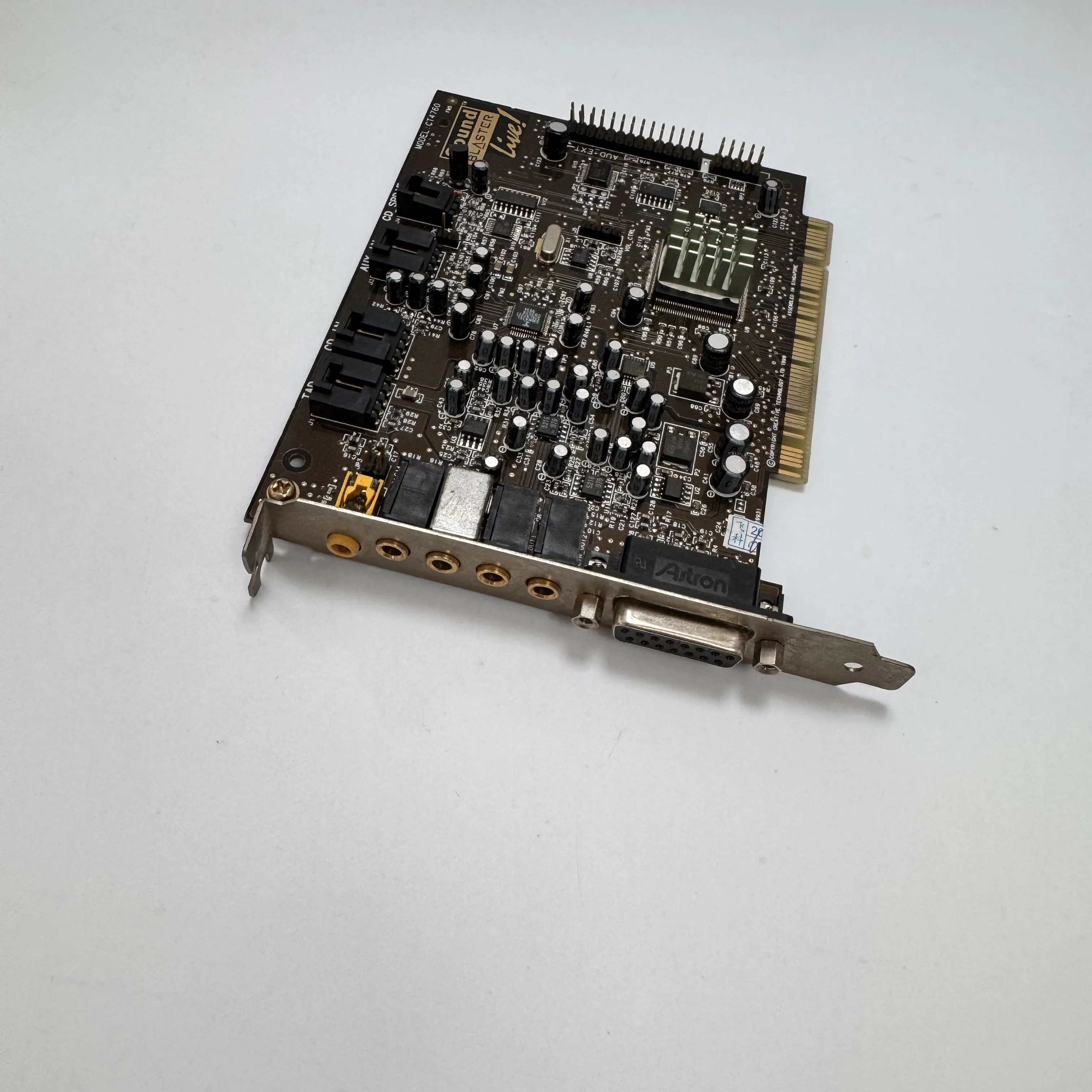 Used sound card CT4760 PCI slot Sound Blaster Live! EMU10K1-SEF Audio Processing Core 192dB Dynamic Range