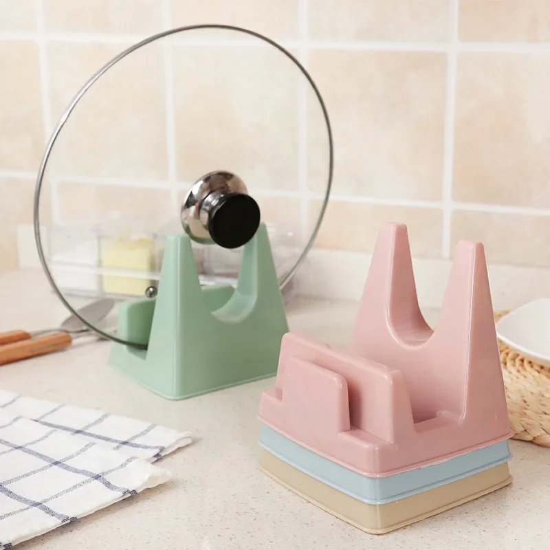 Kitchen Accessories Pot Pan Cover Holder Sucker Bracket for Pot Lid Holder Rack Kitchen Tableware Knife Spoon Stand Pot Clip