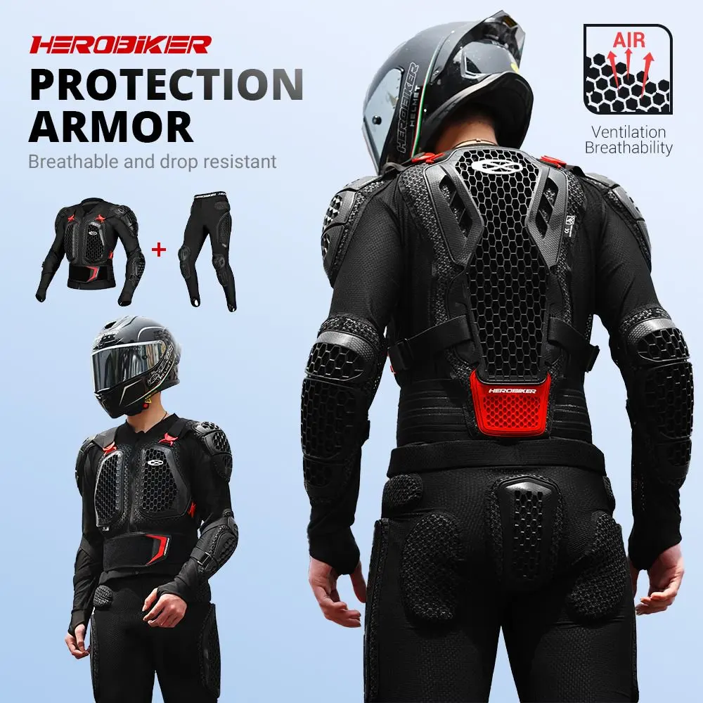 CE Approved Motorcycle Jacket Wear-Resistant Anti-Drop Body Armor Summer Breathable Bicycle Racing Jacket Men Protective Gear
