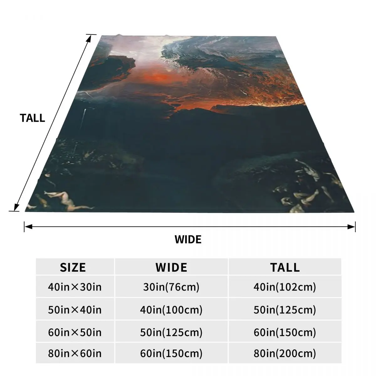 The Great Day Of His Wrath - John Martin - 1840 Blankets Soft Warm Flannel Throw Blanket Bedding for Bed Travel Home Couch