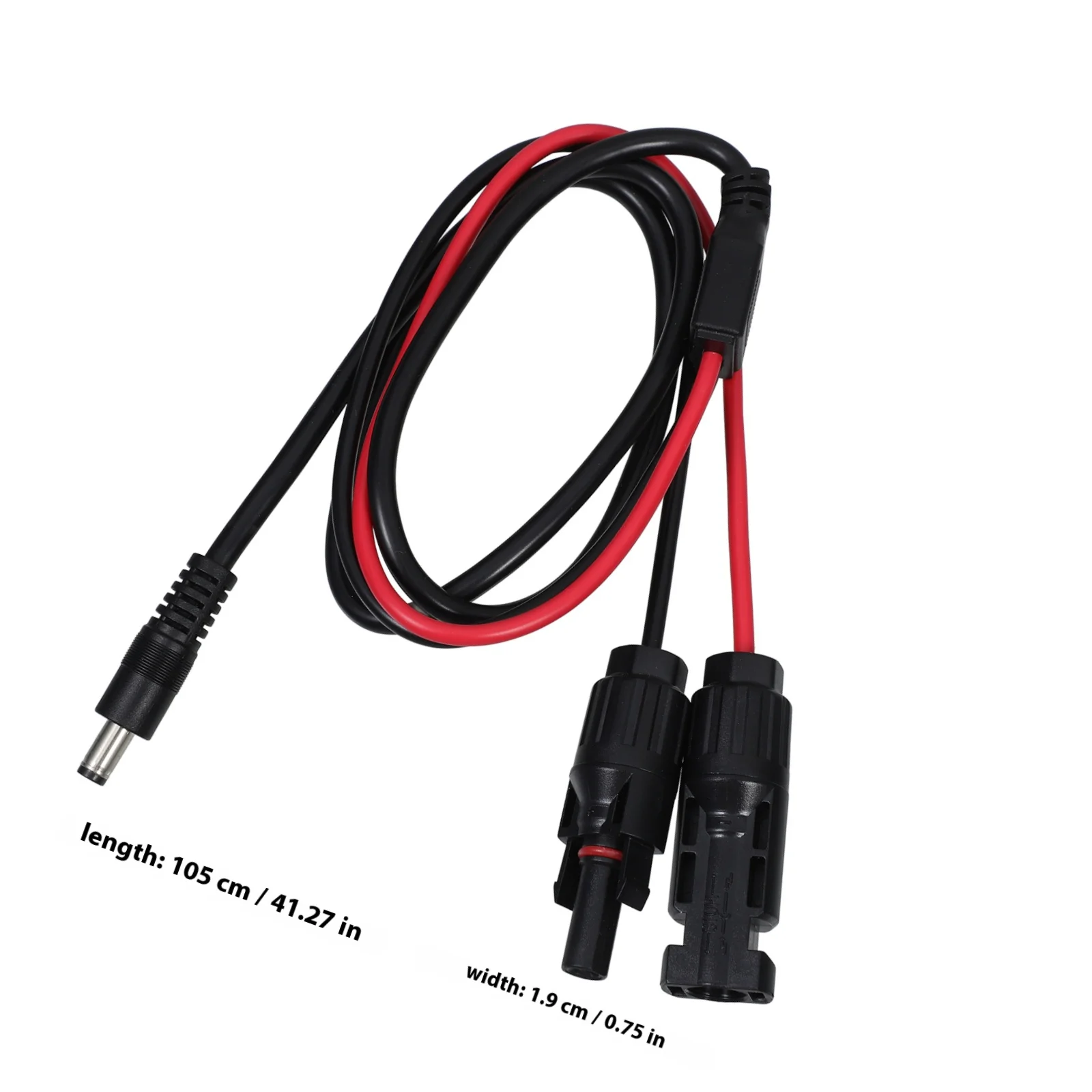 Kabel adaptera do paneli słonecznych DC 5.5mm, wytrzymały przedłużacz do systemów fotowoltaicznych, niezawodny do użytku na zewnątrz i wewnątrz.