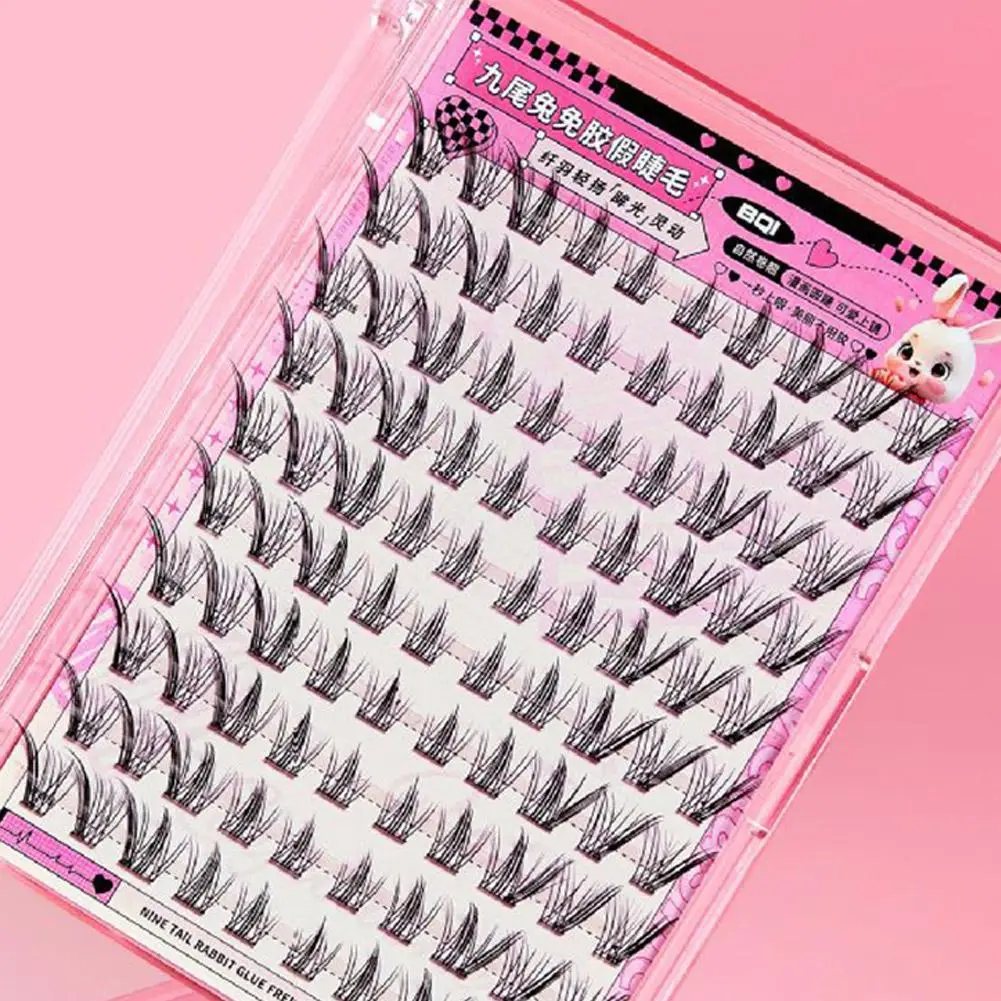 10 صفوف 9-1 مللي متر C-كرة لولبية الطبيعية ذاتية اللصق الرموش الصناعية لا الغراء الرموش الصناعية الكورية Y2k مجزأة الثعالب رمش تمديد