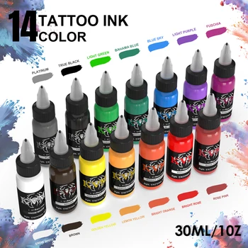 14Colors 1/oz Tattoo Ink Pigment Body Color Drawing Art Tattoo Ink Semi-permanent Makeup…