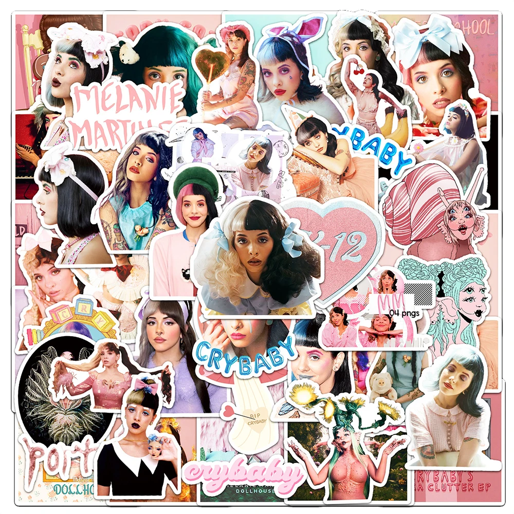 10/30/50pcs Cute Cartoon Melanie Martinez Stickers Aesthetic Graffiti Decal Toy DIY Skateboard Phone Laptop Cool Sticker for Kid