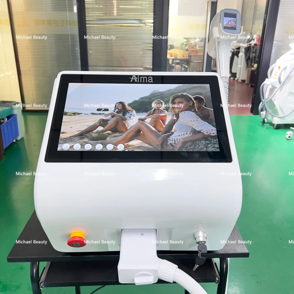 Mesin penghilang rambut permanen 2024, mesin penghilang rambut dioda 808nm 808 755 1064, peralatan Epilator tubuh tanpa rasa sakit