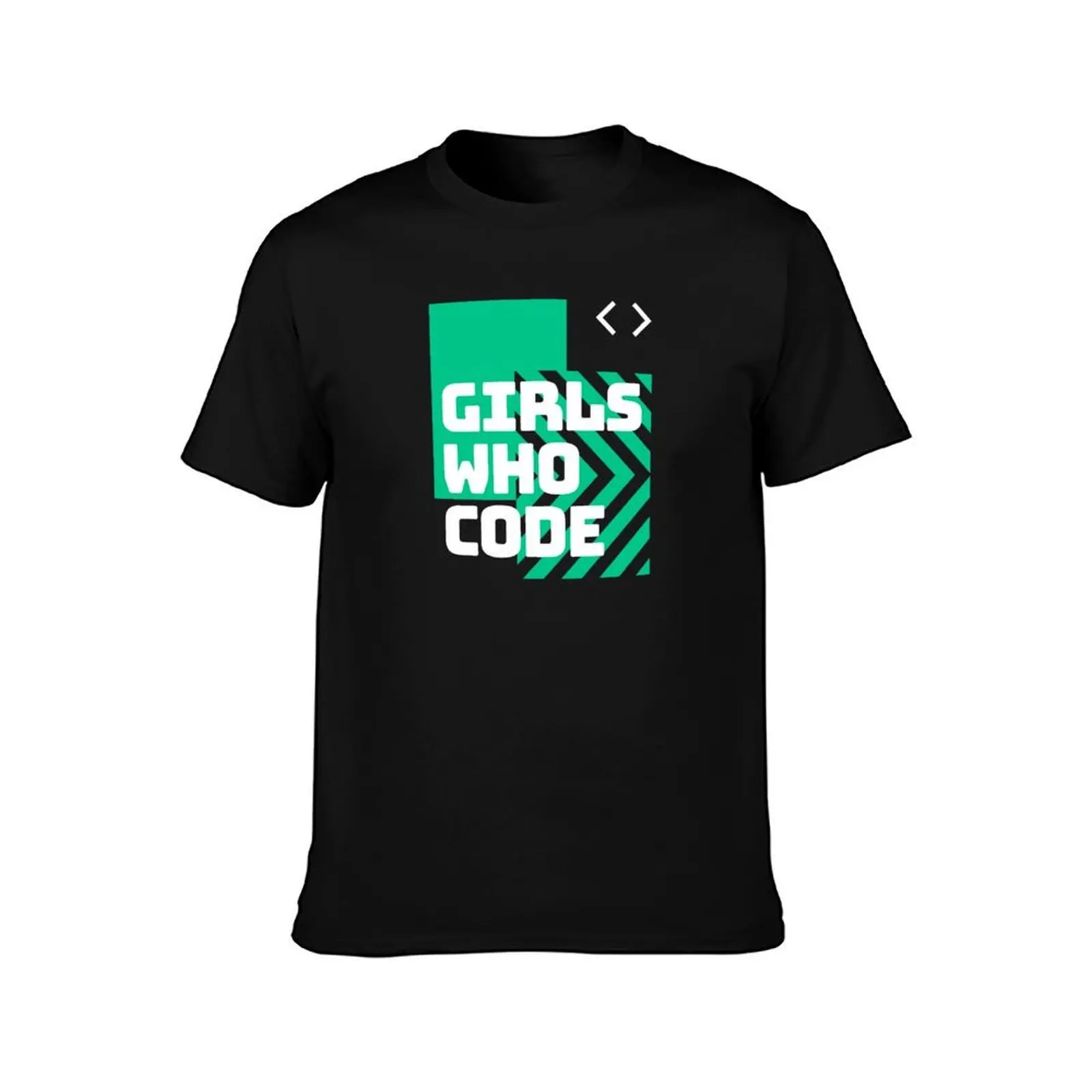 Girls Who Code - Green and White Programming T-Shirt Plus Size Quick Dry Sports Tee T-Shirt