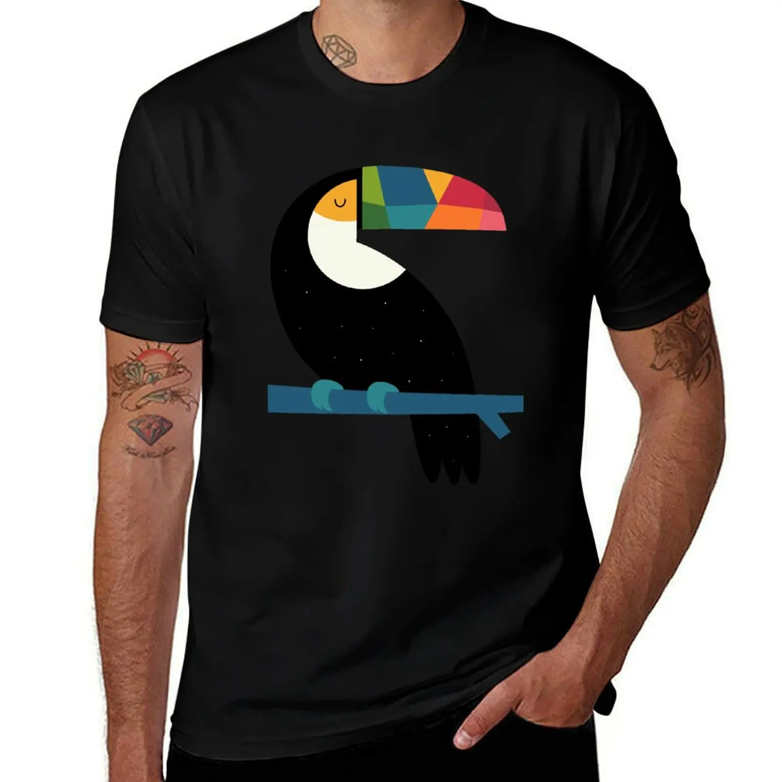 Rainbow Toucan T-Shirt T-shirts man shirts graphic Louboutins blue lock shirts men