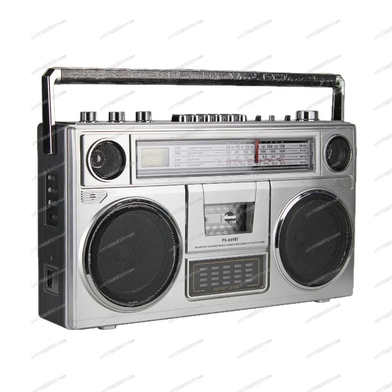Cassette Recorder & Tape Player with Radio Function, Supports USB, SD Card and Bluetooth Connection