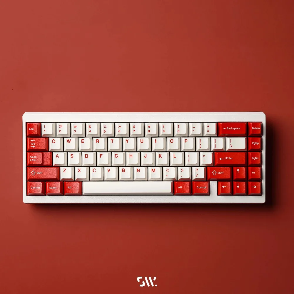 Klassische rote Theme-Tastenkappe, großes Set, zweifarbig, Kirsch-PBT/ABS-Mischung, individuelle Tastenkappe für mechanisches Gaming-Tastatur-Zubehör, Geschenk