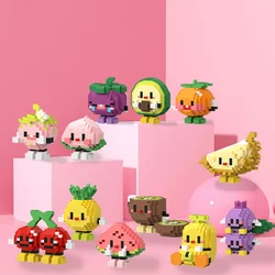 Fruit Mini Building Blocks Bricks Toys for Children Girls 6 to 8 Year Old Micro Block Brick Games Child Puzzle Boy Birthday Gift
