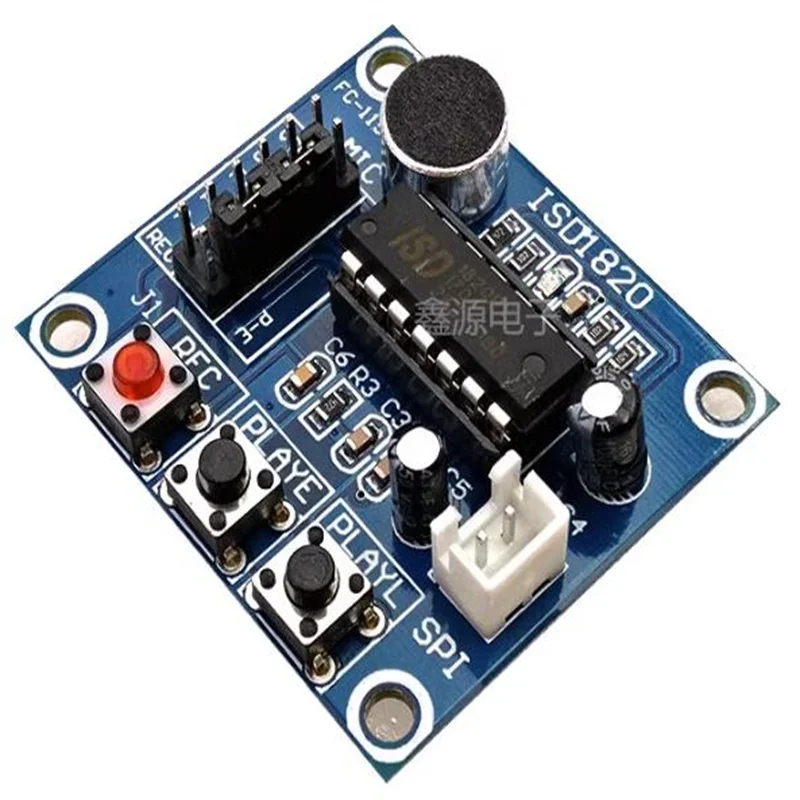 Carte vocale statique et lecture avec microphone et haut-parleur 0.5W, ISD1820Voice Tech