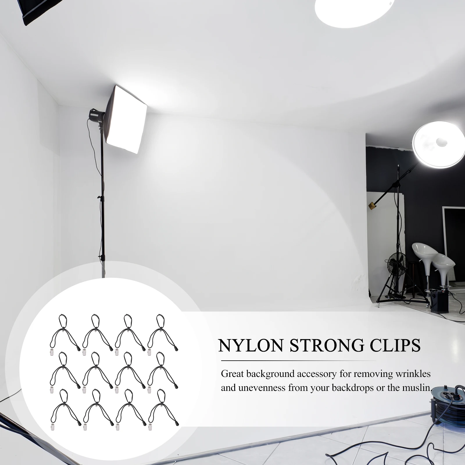 

12Pcs Studio Background Clips Strong Multi Function Plastic Clamps for Seamless Backdrop Tensioning Perfect for Photography and
