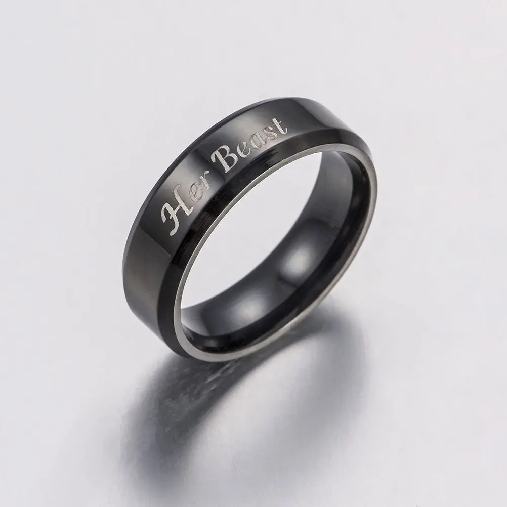 Stainless Steel Band Couples Her King His Queen Romantic Matching Set Wedding Anniversary Engagement Promise