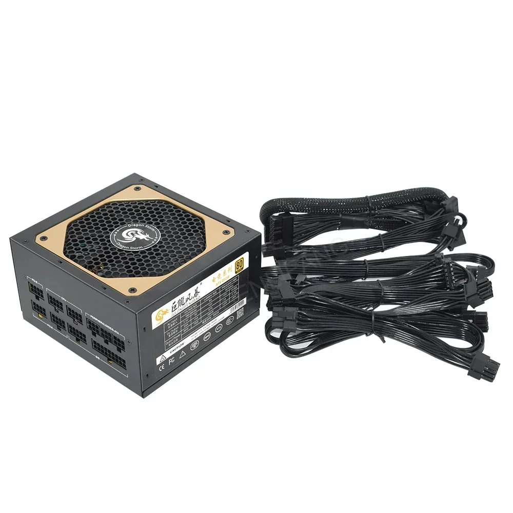 Imagem -02 - E-sports Psu 110230v Atx 850w Completo Modular 80 Mais o Ouro 20 Mais 4pin 1000w para a Fonte de Alimentação Silenciosa do Computador do Jogo do fã 12v Profissional