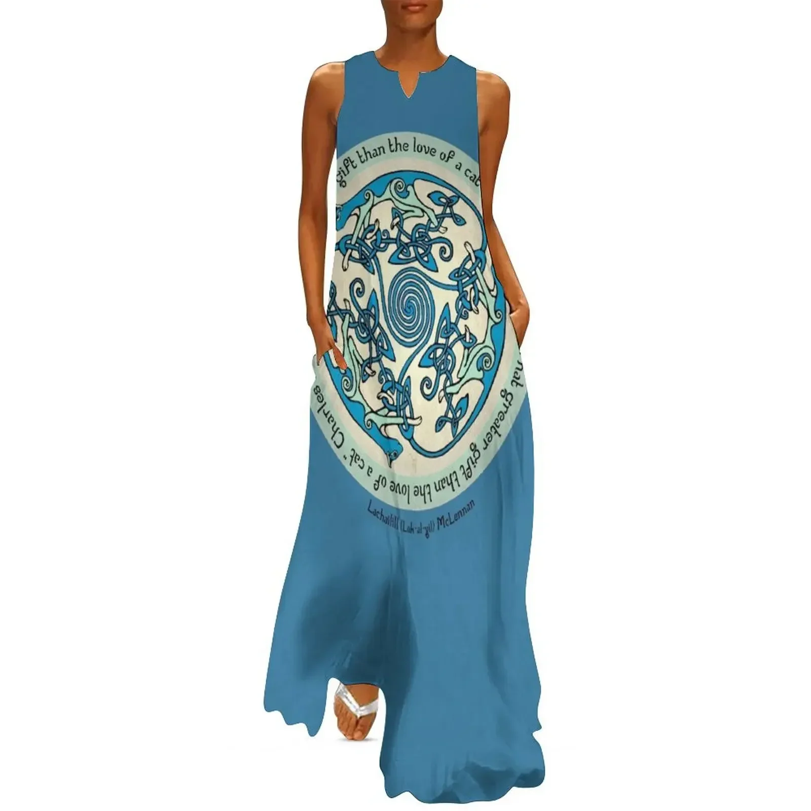 

What Greater Gift than the Love of a Cat Long Dress festival outfit women Evening gown loose summer dress Dress