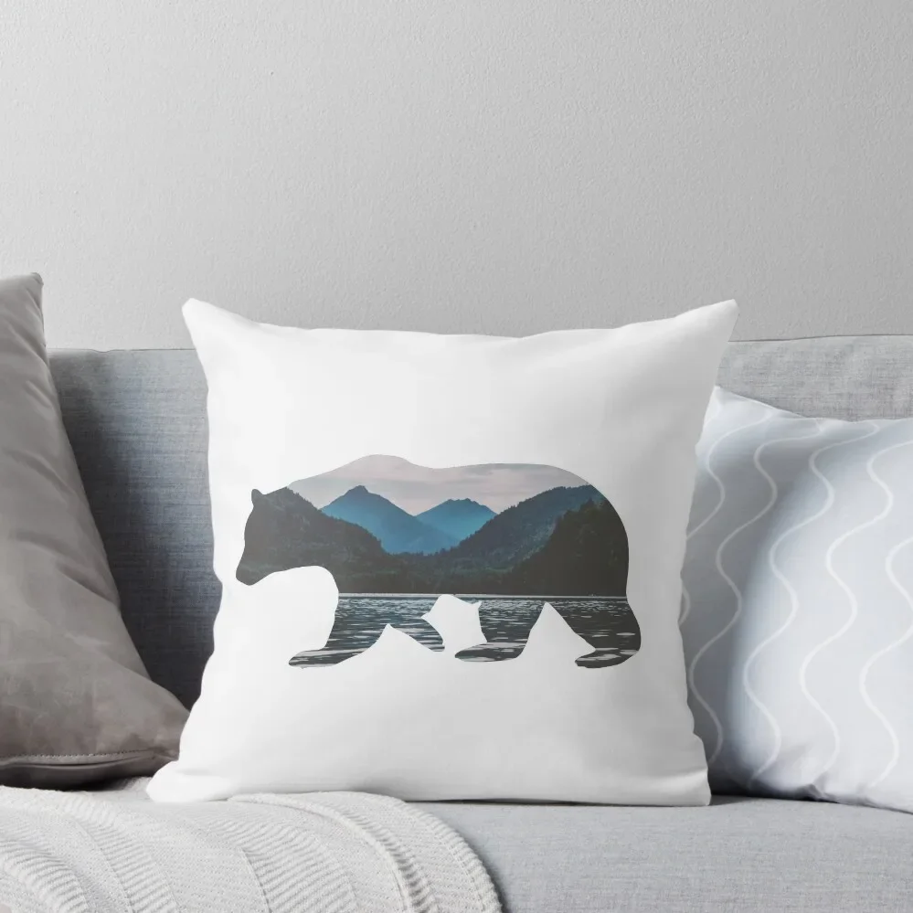 

Mountain Bear Throw Pillow autumn decoration christmas pillowcases