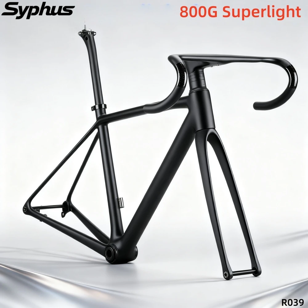 

Syphus T1200 Carbon Road Bicycle Disc Brake Frame T47 Bike Frame 142*12mm Carbon Road Racing Bike Frameset