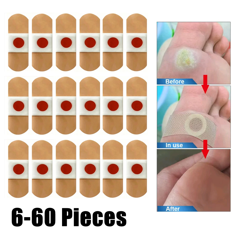 6-60Pcs Foot Toe Corn And Callus Removers Pads Self-Stick Adhesive Foot Cushion Corn Callus Remover Cushions Foot Care Patches