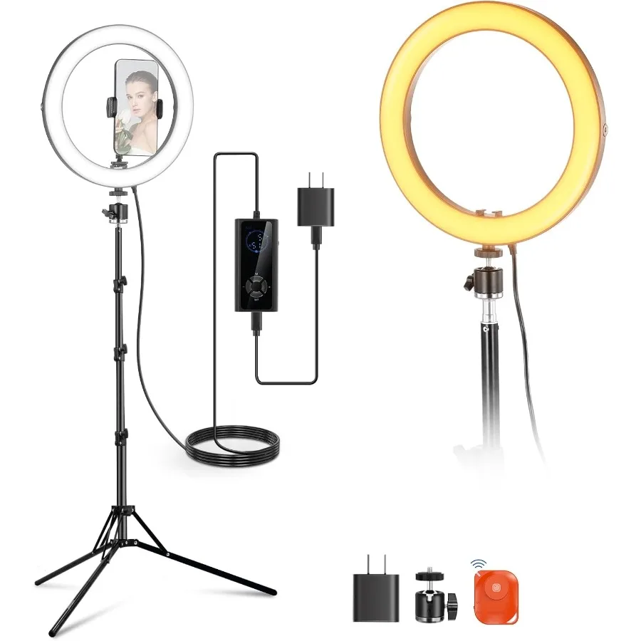 

10 20W High Power LED Ring Light with 71 Tripod Stand for Phone Video Recording Selfie Makeup Studio Live Streaming TikT