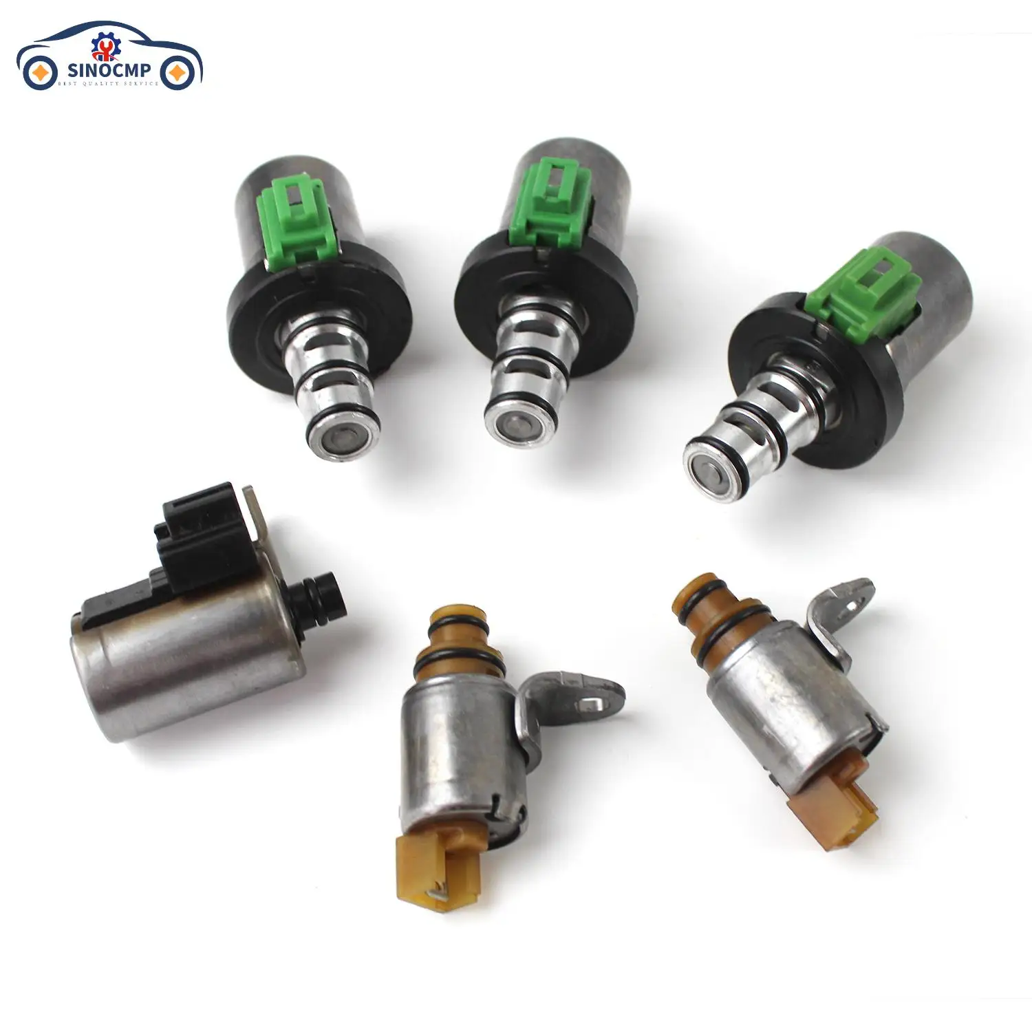 4F27E 48420K-R FN4A-EL 6PCS Transmission Solenoid Kit Shift EPC PWM For Mazda 2 3 5 6 CX-7 MPV Ford Fiesta Focus Solenoid Valve