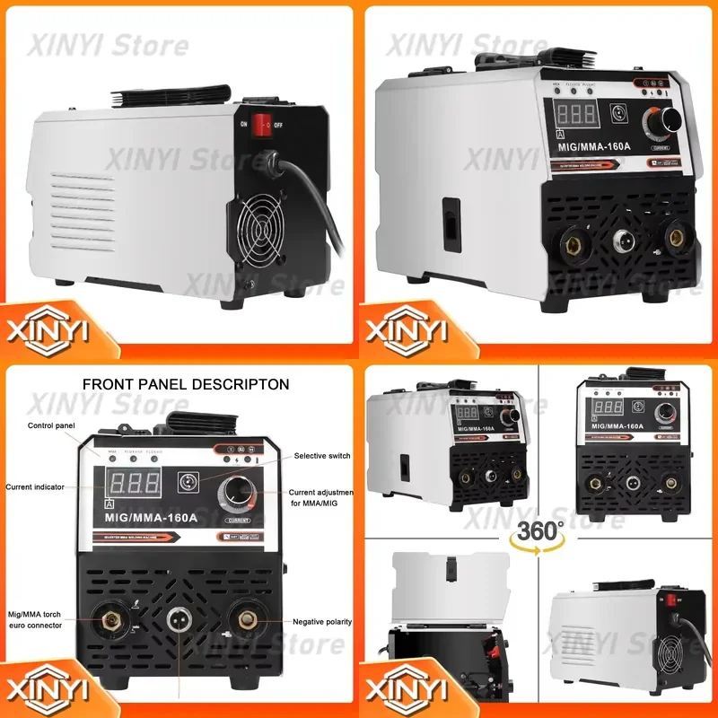 for MMA 160A Gas Shielded Welding Machine DC Output Power Factor 0.93 All Kinds of Tricky Angle Welding Without Worry