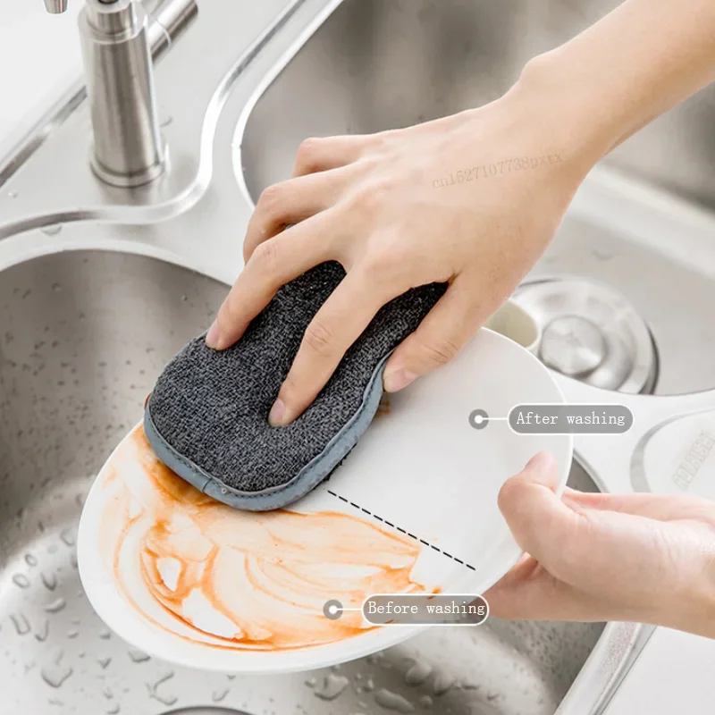 JORDAN&JUDY Double Sided Dishwashing Brush Absorbs Water and Oil, Easy to Clean and Durable Youpin