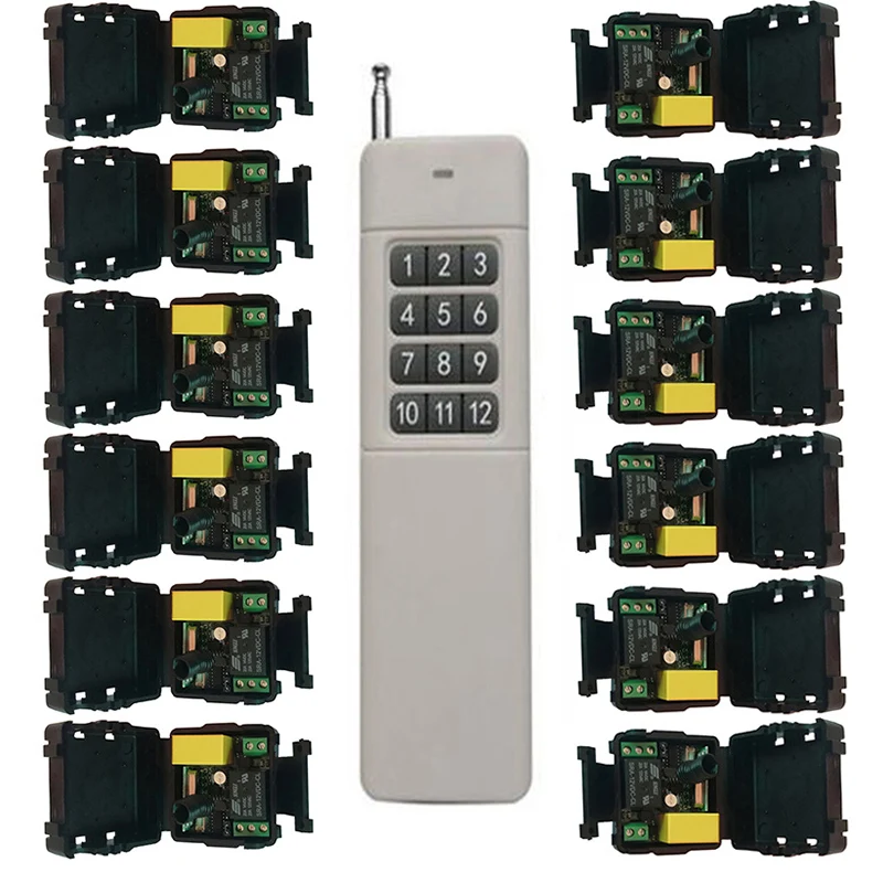 3000M Long Range AC220V 1CH RF Wireless Remote Control Relay Switch light /lamp/ window/Garage Doors shutters projection screen