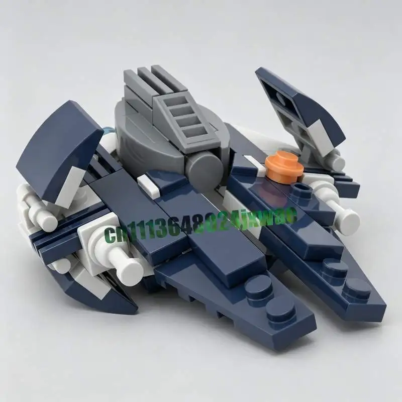 NEW 68PCS Space Battle Sci Fi Fighter Spaceship Model Custom Puzzle DIY Creative Assembly Building Blocks Toy Collection Gifts