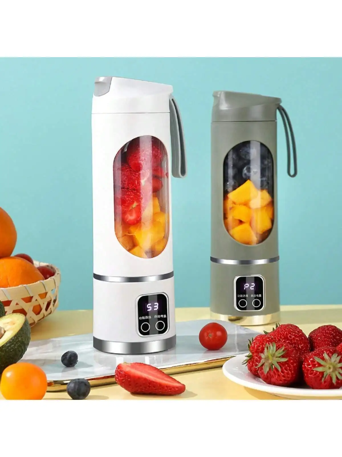 Espremedor recarregável portátil para casa, escola, esportes - copo triturador de gelo pequeno