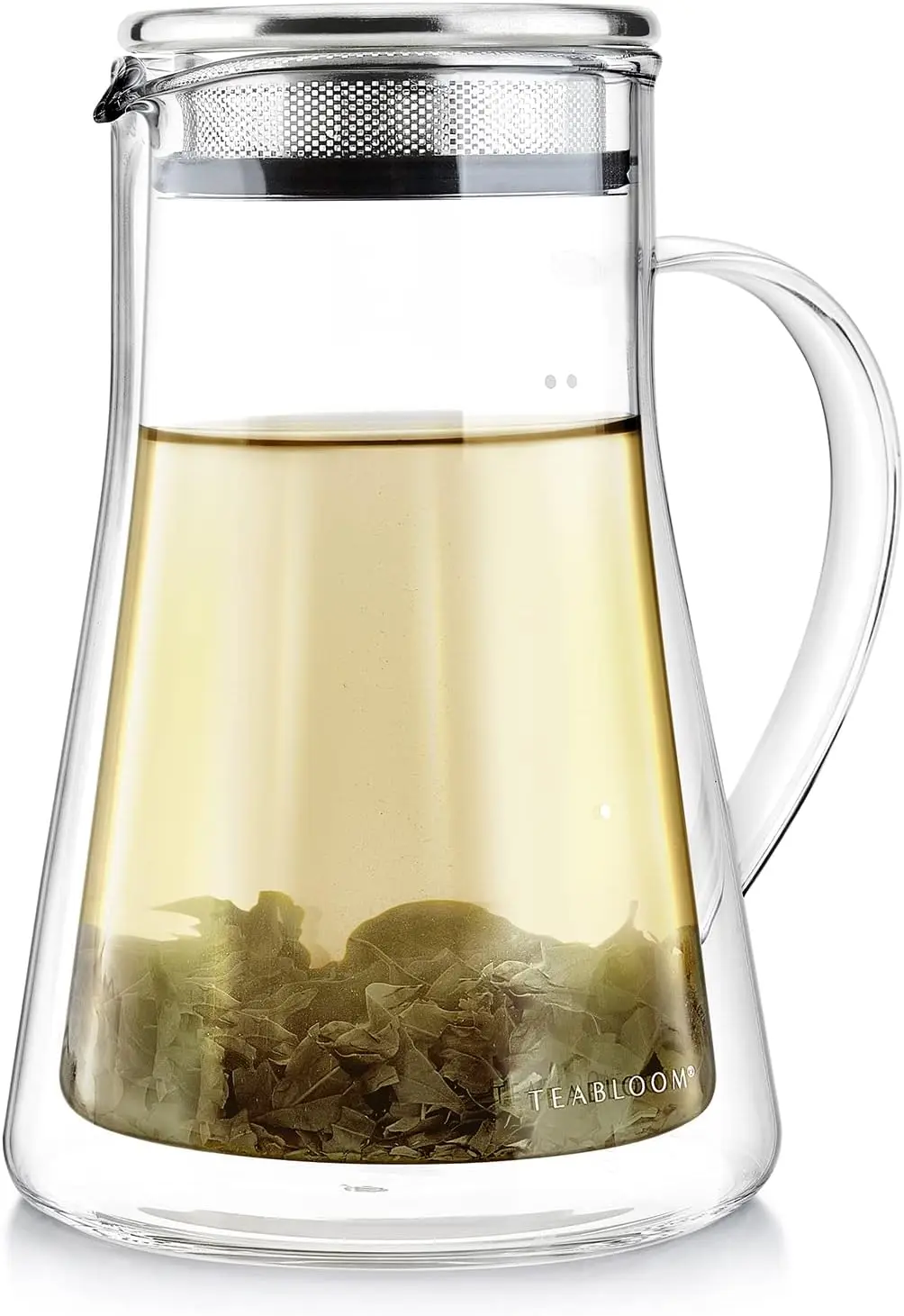 

Insulated Teapot Keeps Tea Hot – Tea Maker For Two (24 oz) – Double Wall Heatproof Glass Tea Steeper with Stainless Steel Filter