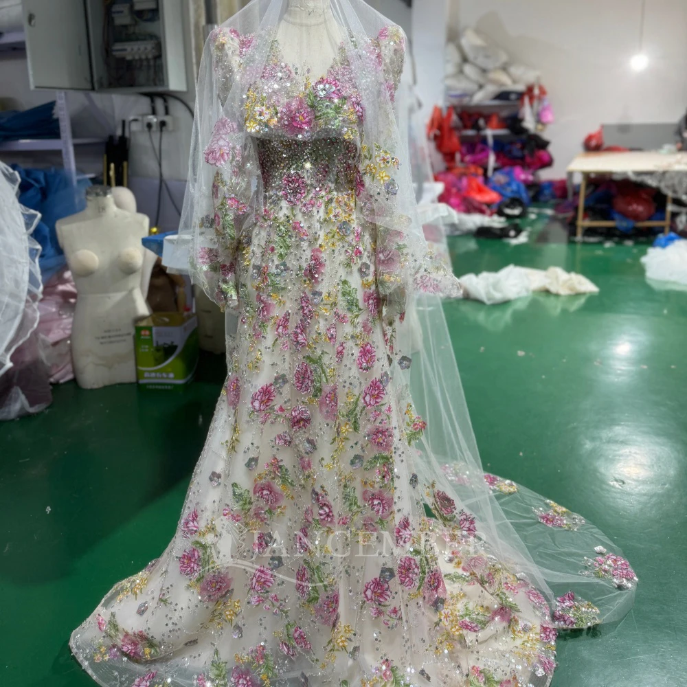 

Quinceanera Dresses 2025 Customized A-line Glitter Tulle Sweet 16 Evening Dress Vestido De 15 Años V-neck Court Train