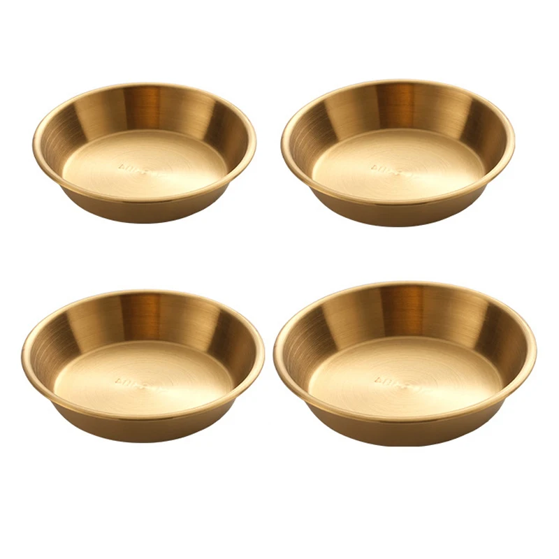 

6Pcs Stainless Steel Sauce Dishes Mini Individual Saucers Bowl Round Seasoning Dishes Sushi Dipping Bowl Appetizer Plates