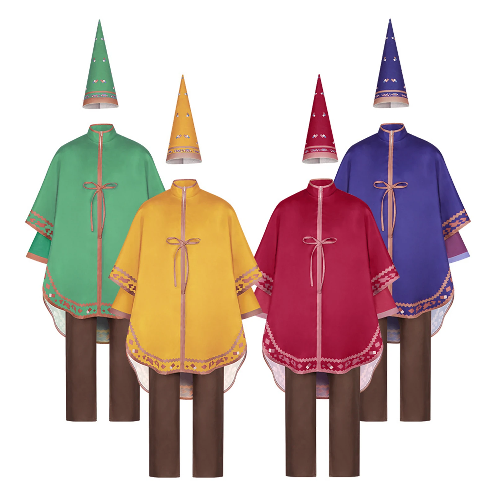 

Yap Cosplay Costume Colorful Coat Pants for Halloween Party