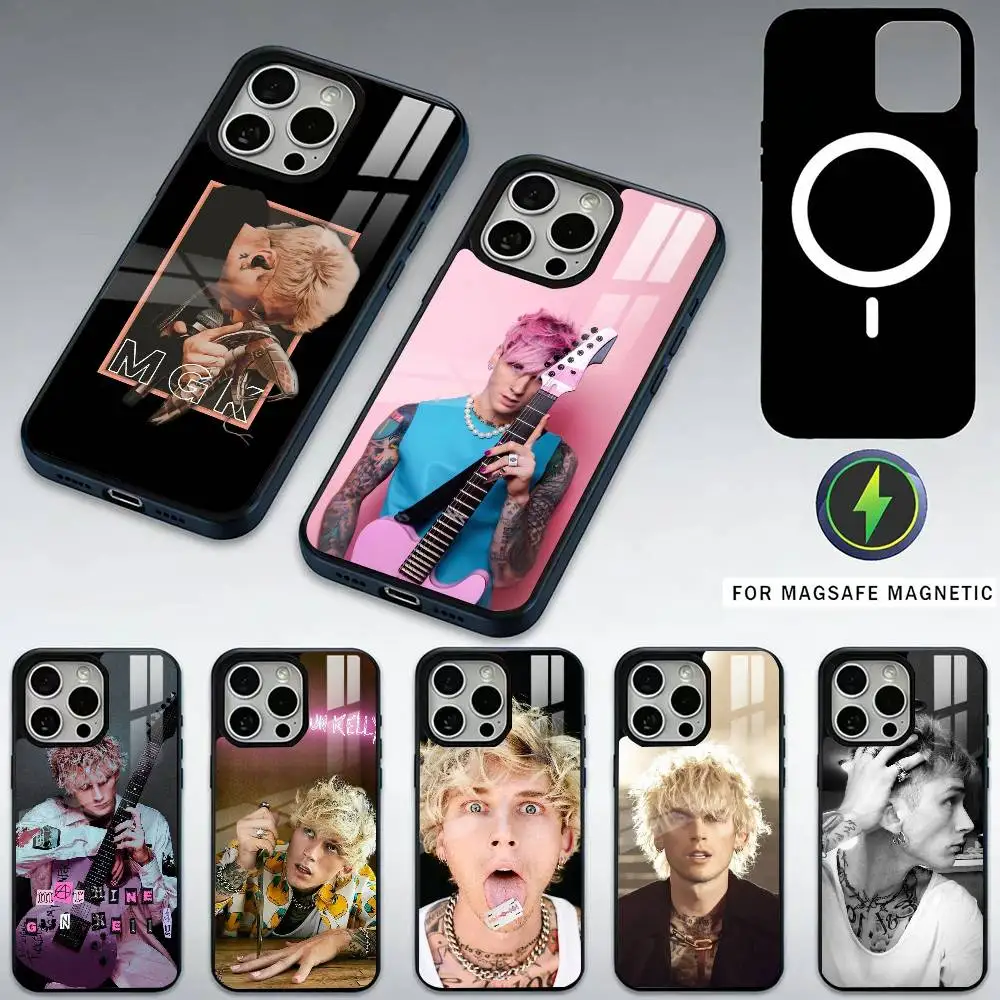 

M-MGK Machine Gun Kelly Phone Case For iPhone17,16,15,14,13,12,11 Plus,Pro Max Magnetic For Magsafe Wireless Charging