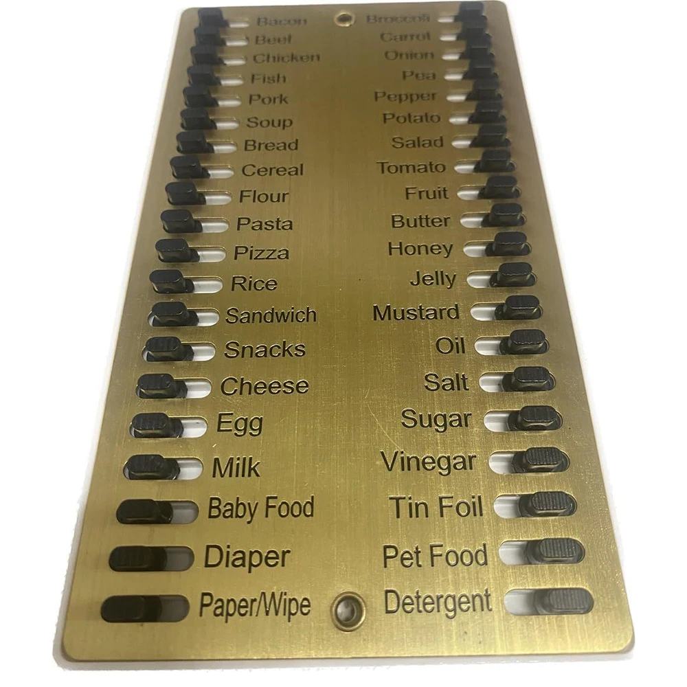 Sliding Shopping List With Clear Scale Shopping Memory Reminding Board For Home Party Use