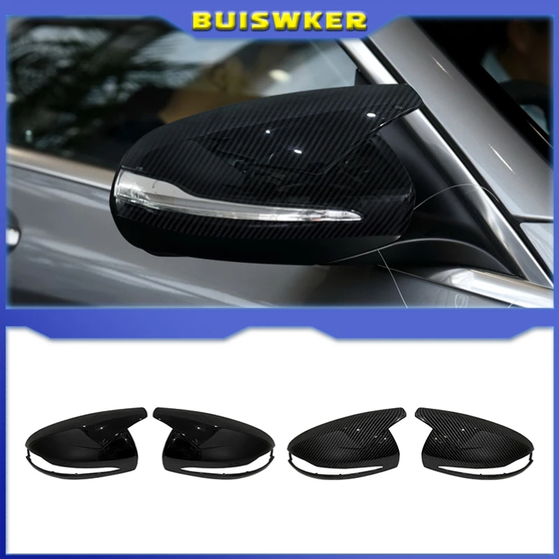 

Carbon Fiber Look Door Mirror Cap Covers for Mercedes B C E S CLS GLA GLB GLC W205 W247 H247 X247 X253 C253 W222 C217 W213 C257
