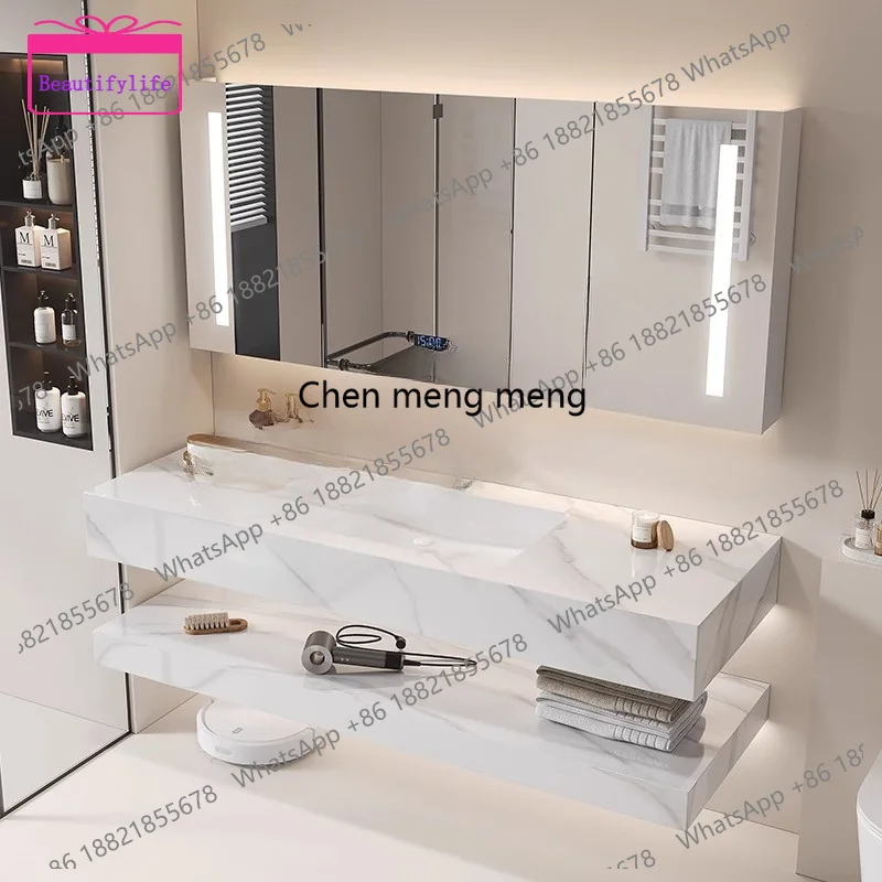 

YL Mirror Storage Bathroom Cabinet Toilet Corner Makeup Sink Skincare Bathroom Cabinet Luxury Vanity Gabinete Trendy Furnitur