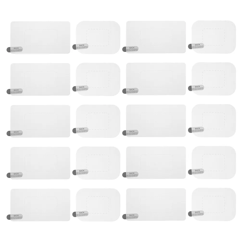 20Pcs Electrostatic Dash Cam Sticker Set Clear Pet Windshield Film Bubble Free Easy Install Reusable Static Cling for Dash