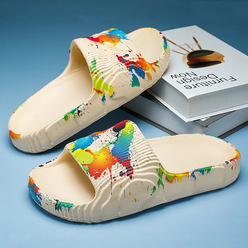 

Men New EVA Slippers Comfortable Beach High Quality Orginal Casual Brand House Non Slip Women Summer Sandals Bedroom Lightweight